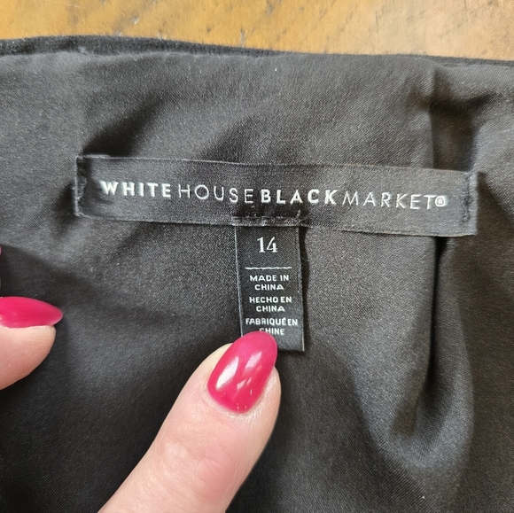 WHBM Tweed Teal Blue Straight Pencil Skirt 14 - Picture 7 of 8